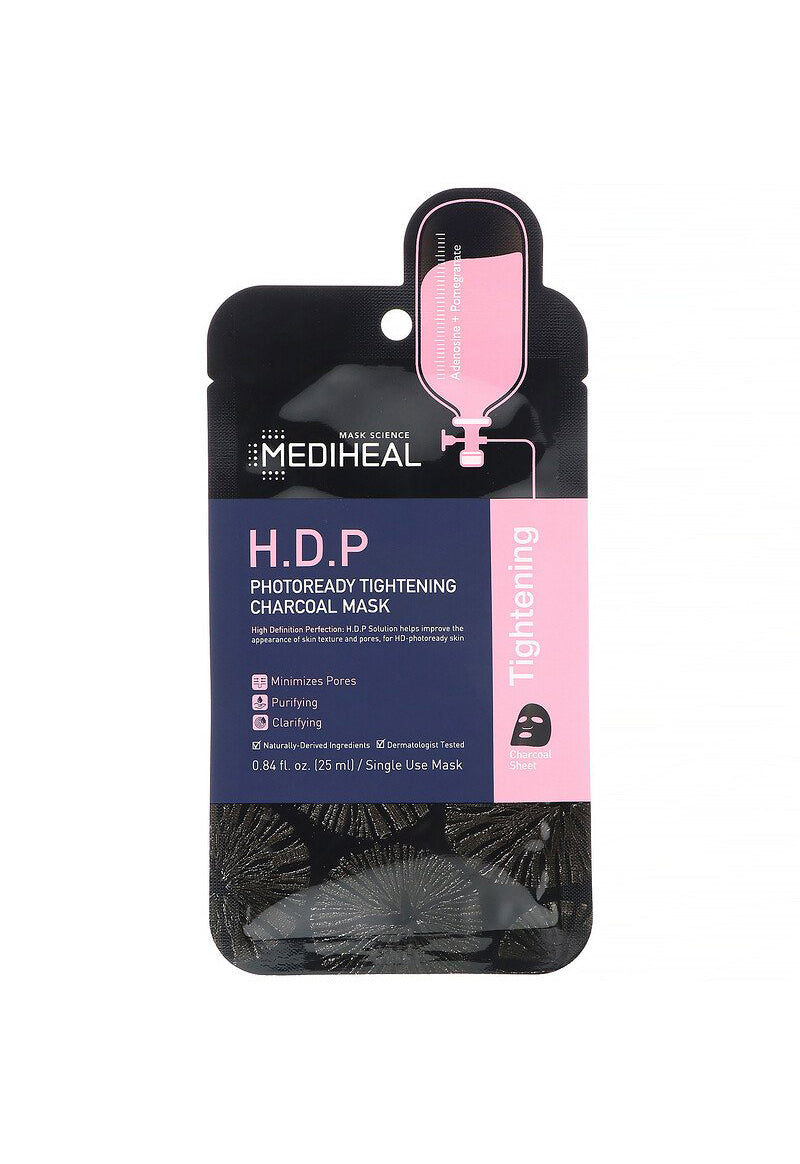 Mediheal, H.D.P, Photoready Tightening Charcoal Beauty Mask, (25 ml)