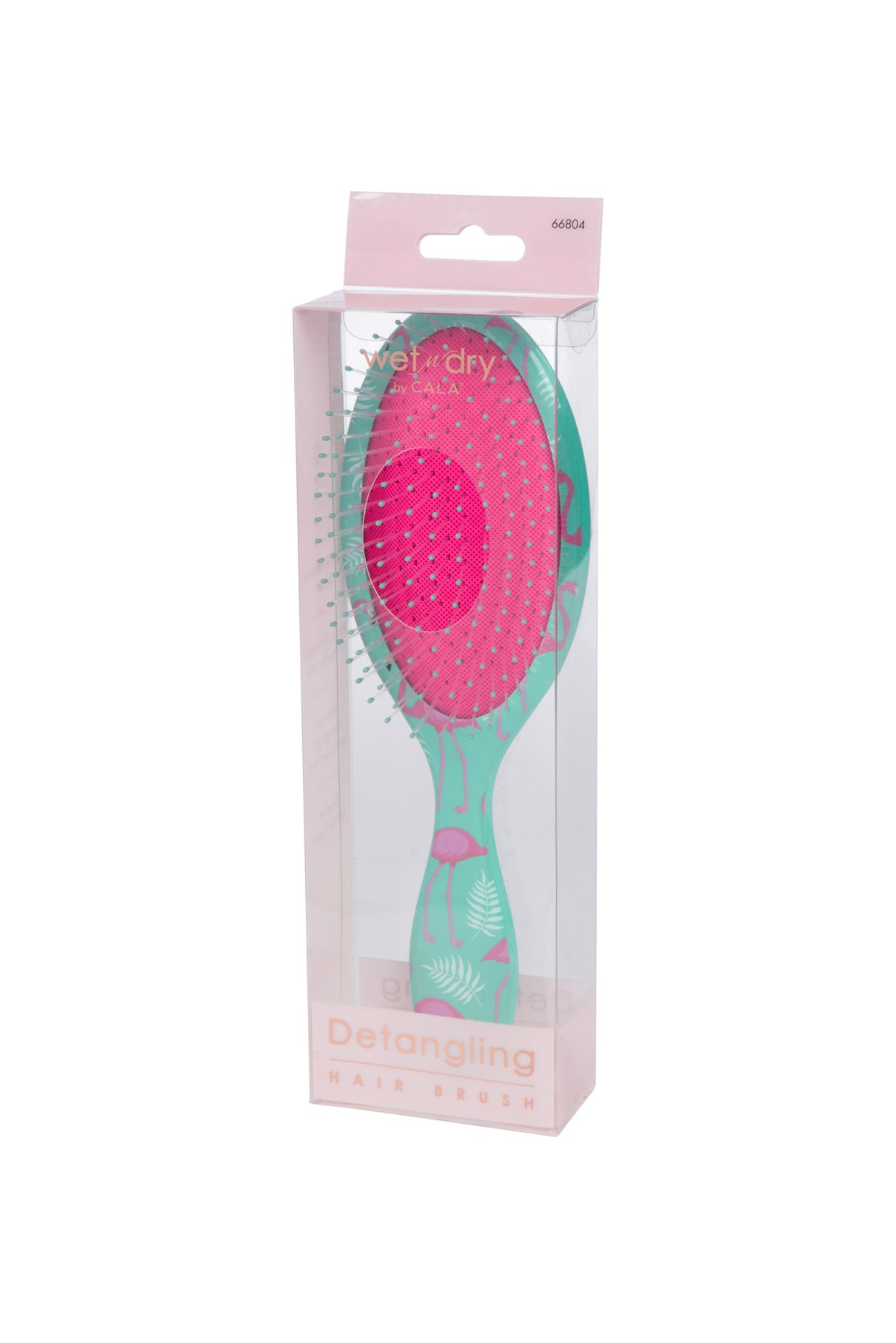 Hair Detangler: Wet-N-Dry Brush (Teal Flamingo)
