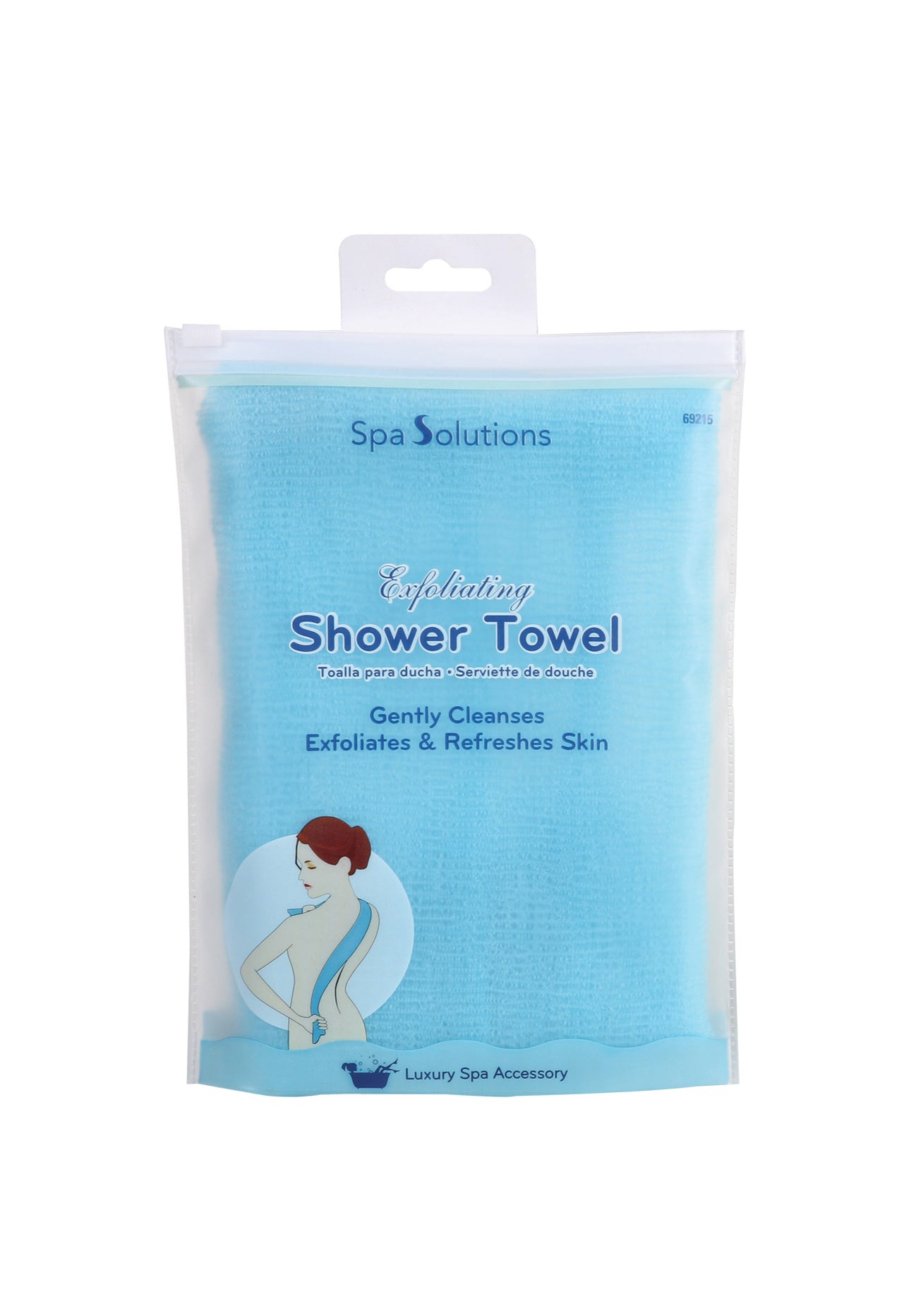 Exfoliating Shower Towel (Aqua)