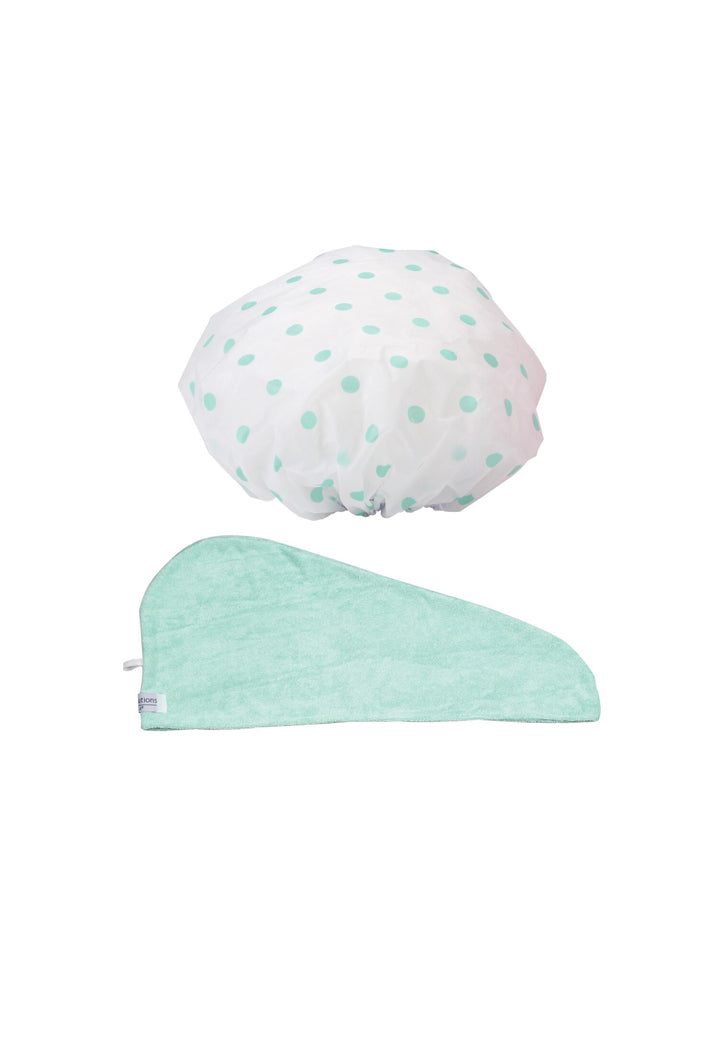 Hair Turban & Shower Cap (Mint)