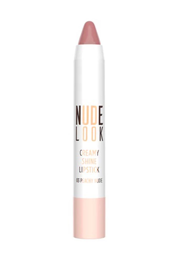 GR Nude Look Creamy Shine Lipstick (03 Peachy Nude)