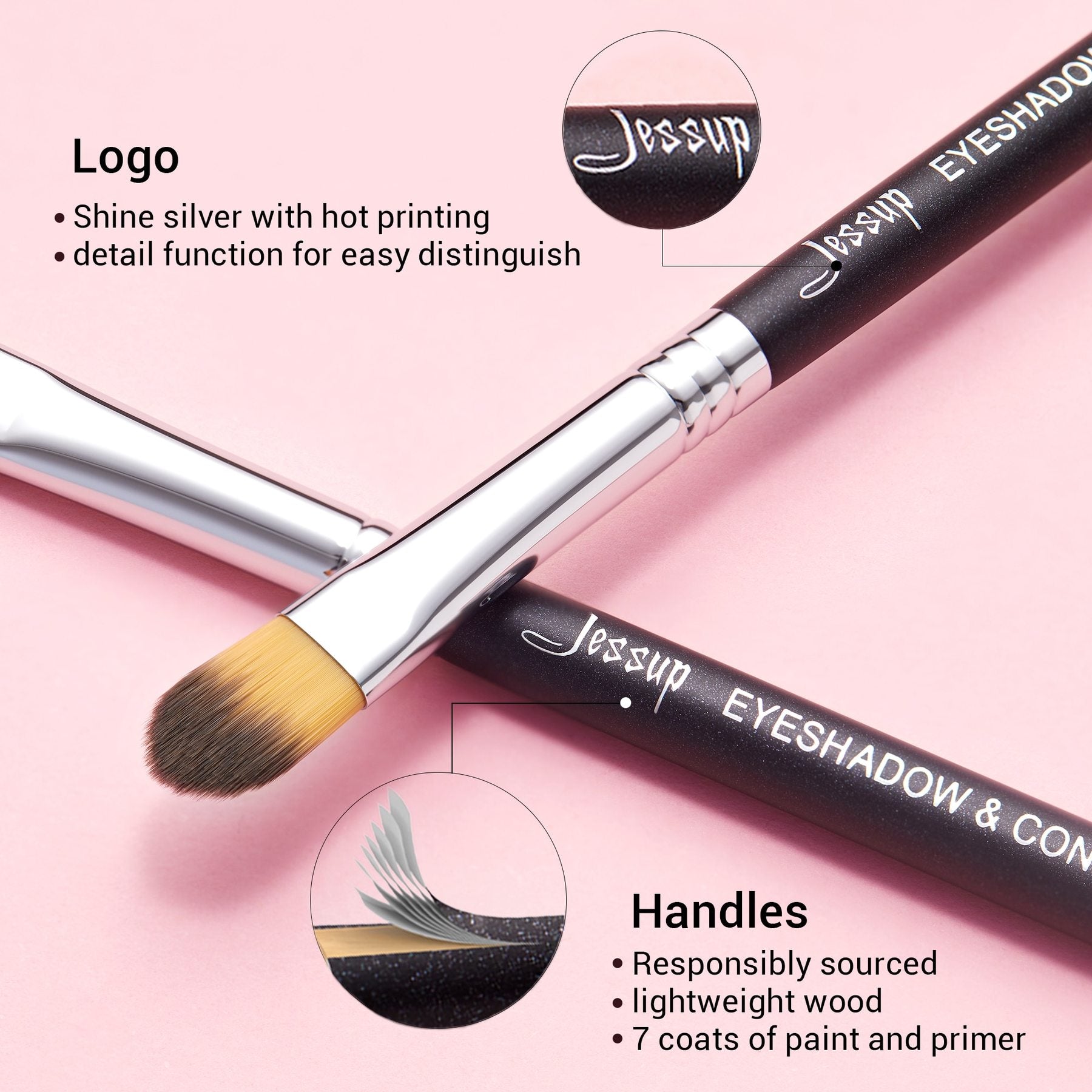 Professional 10PCS Eye Makeup Brush Set with A Cosmetic Bag