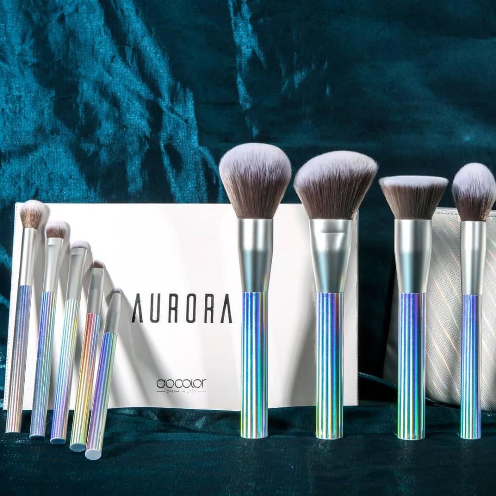 9PCS Makeup Brush Set Aurora with FREE Bag